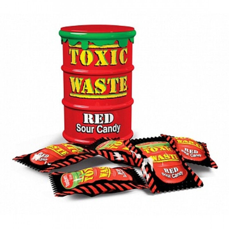 Toxic Waste Red Sour Candy Drum 42g