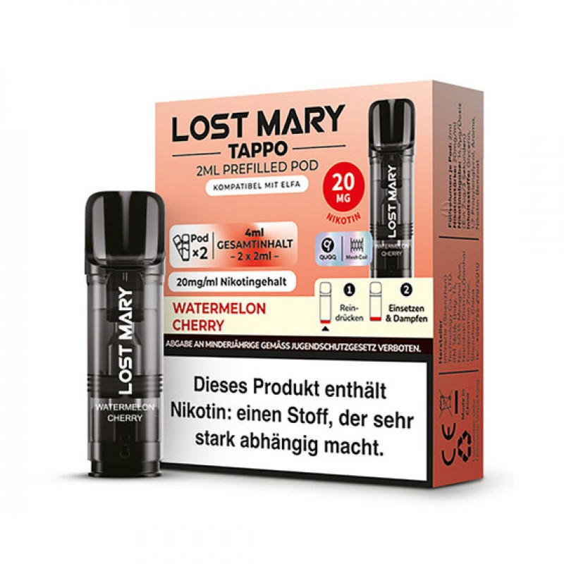 Lost Mary Tappo Pod - Watermelon Cherry 20mg (2x p...