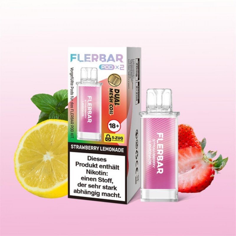 Flerbar Pod - Strawberry Lemonade 20mg (2x pro Pac...