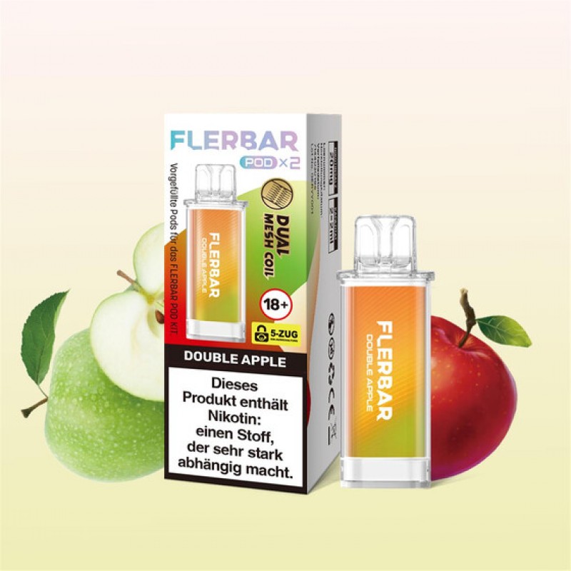 Flerbar Pod - Double Apple 20mg (2x pro Packung)