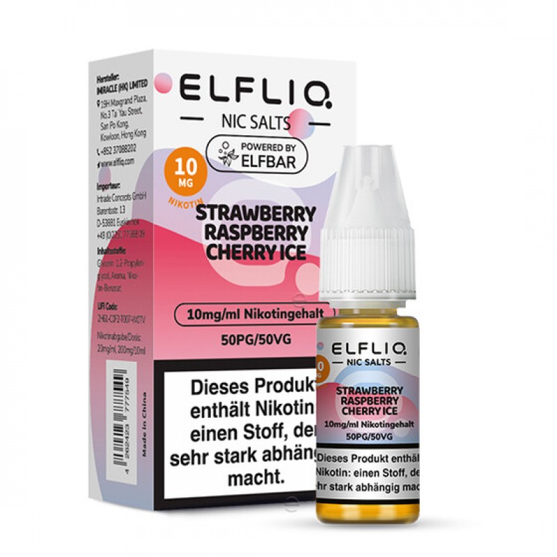 ELFBAR ELFLIQ 10ml - Strawberry Raspberry Cherry I...