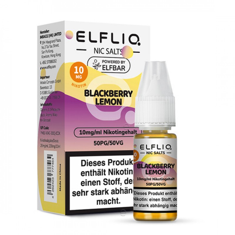 ELFBAR ELFLIQ 10ml - Blackberry Lemon Nikotinsalz ...