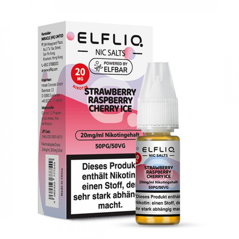 ELFBAR ELFLIQ 10ml - Strawberry Raspberry Cherry I...