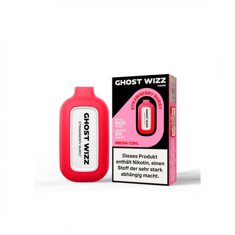 Vapes Bars� Ghost Wizz - Strawberry Raspberry Ic...