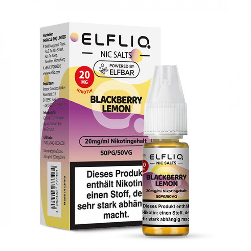 ELFBAR ELFLIQ 10ml - Blackberry Lemon Nikotinsalz ...