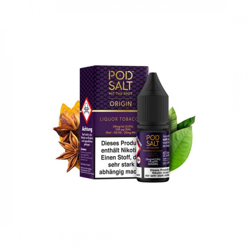 Pod Salt Origin - Liqour Tobacco 10ml - 20mg/ml