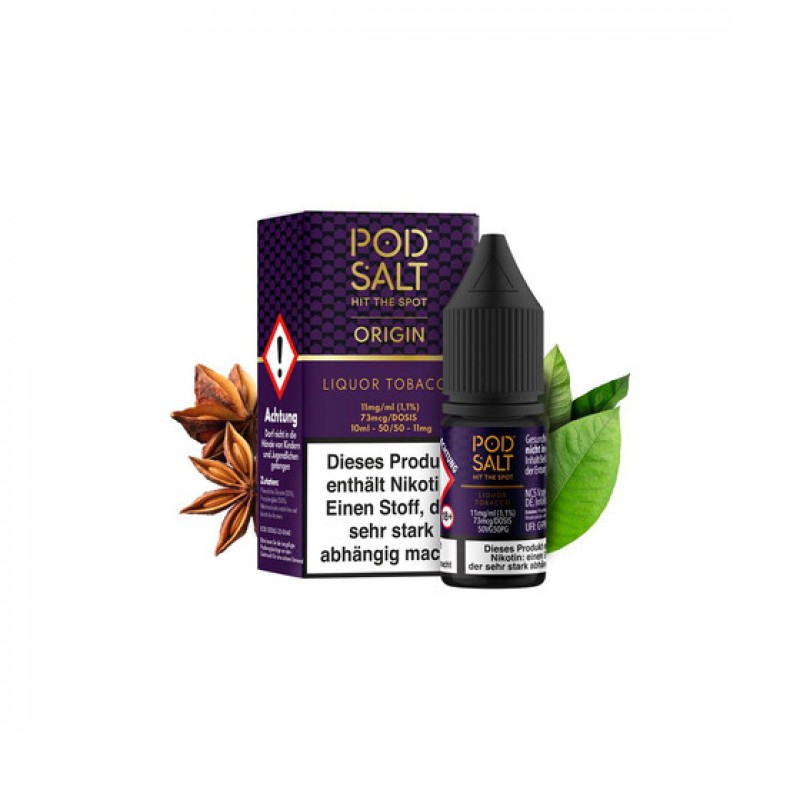 Pod Salt Origin - Liqour Tobacco 10ml - 11mg/ml