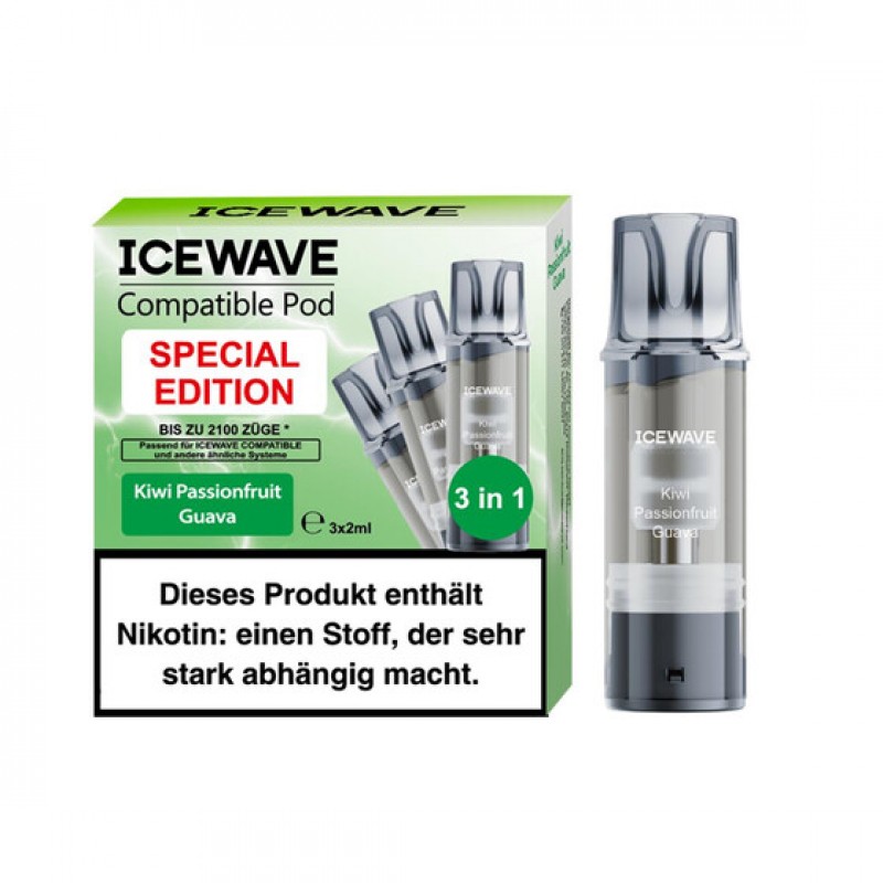 Icewave Pod - Kiwi Passionfruit Guava 20mg (3x pro...