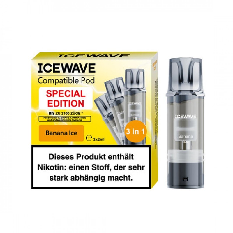 Icewave Pod - Banana Ice 20mg (3x pro Packung)