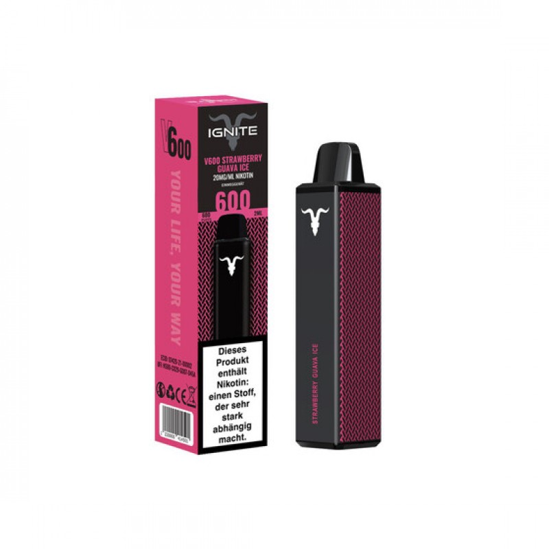 Ignite 600 Vape - Strawberry Guava Ice 20mg/ml