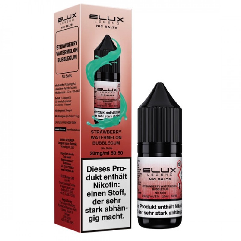 Elux Nic Salts - Strawberry Watermelon Bubblegum 2...