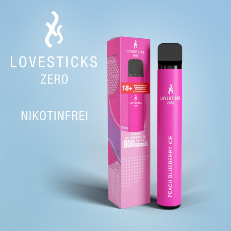 Lovesticks 800 - Peach Blueberry Ice Nikotinfrei